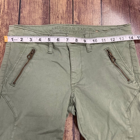 American Eagle Olive Green Ankle Jeggings - Picture 2 of 6
